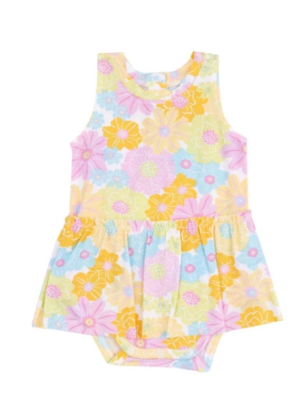 Angel Dear Sunny Dahlias Bodysuit with Skirt | 12-18m